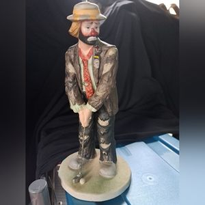 Vintage Emmett Kelly Jr Flambro Golfer Clown